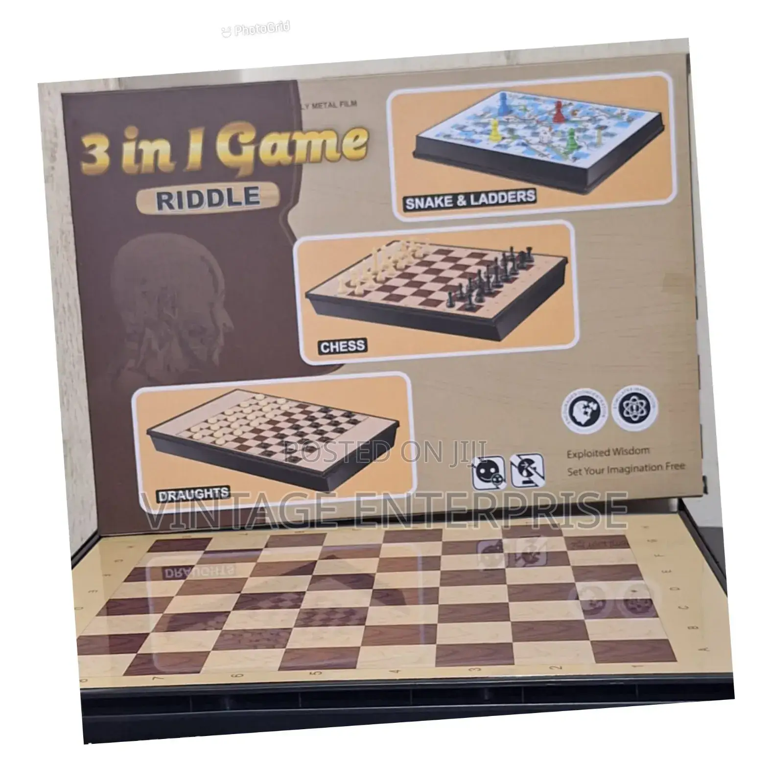 3 in 1 Game Chess Board