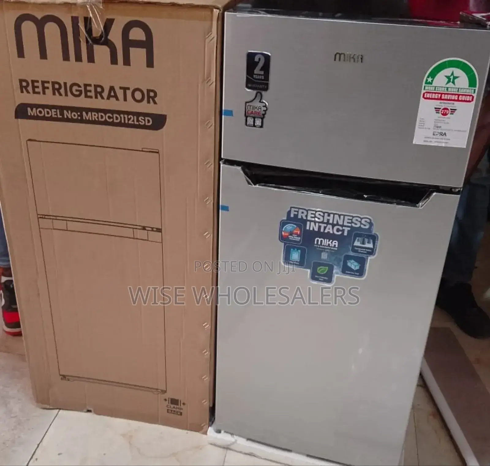 Mika 112 Litres Double Door Refrigerator