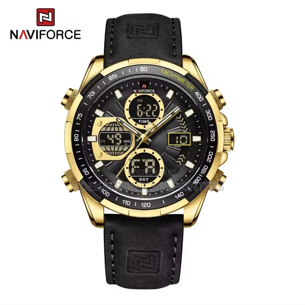 Naviforce Men #Nf9197 Leather Watch