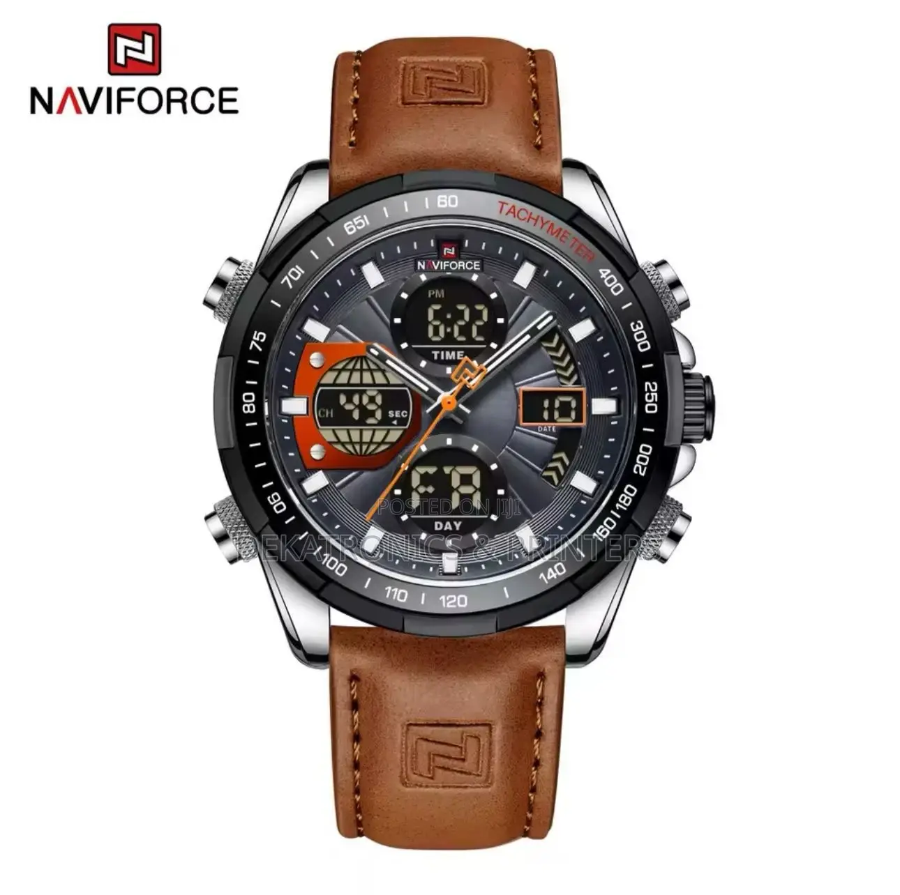 Naviforce Men #Nf9197 Leather Watch