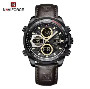 Naviforce Men #Nf9197 Leather Watch