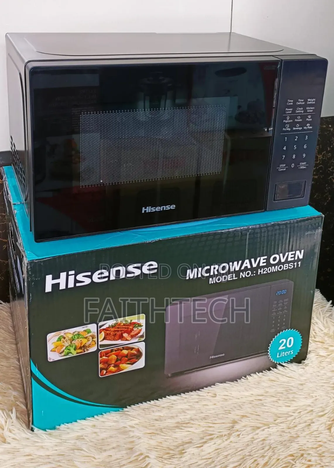 Hisense 20litres Black/Silver Digital Microwave
