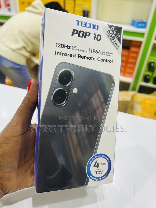 New Tecno Pop 10 64 GB Black - thumbnail 2