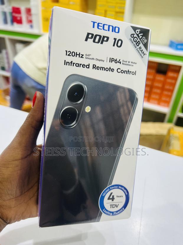 New Tecno Pop 10 64 GB Black - thumbnail 3