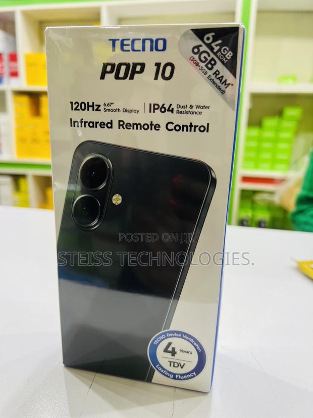 New Tecno Pop 10 64 GB Black - thumbnail 4