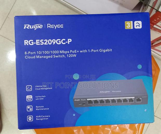 Ruijie Rg-es209gc-p 9port Gigabit Cloud Managed Poe+ Switch