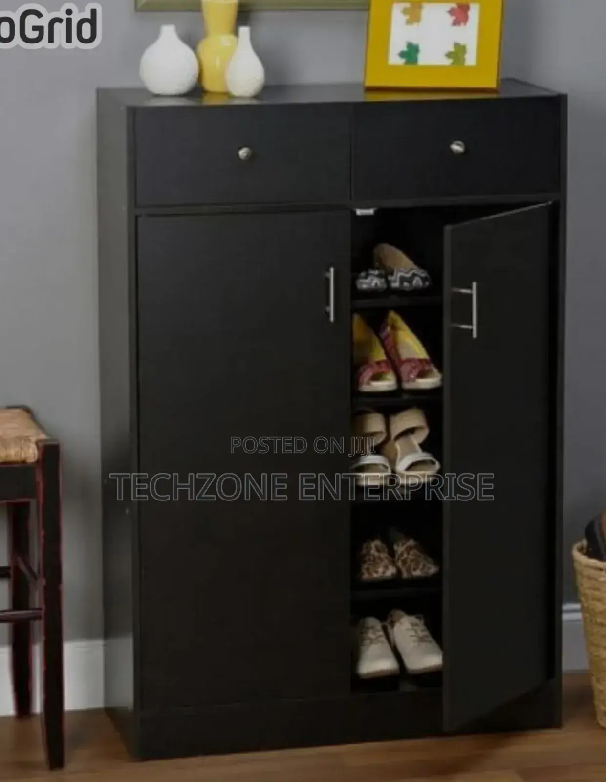 Modern Bucket Flip Shoe Rack Multi-Layer Rotating Shoe Rack,