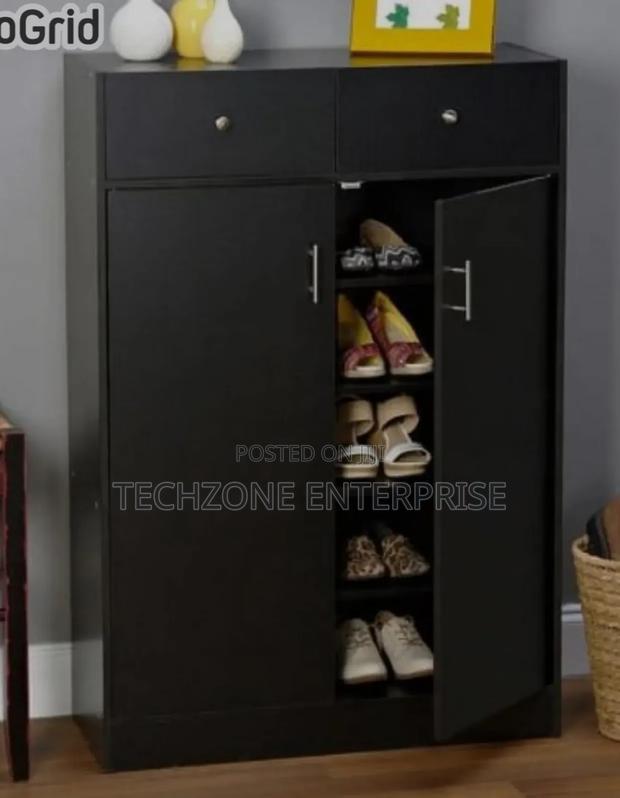 Black Bucket Flip Shoe Rack Multi-Layer Rotating Shoe Rack - main view
