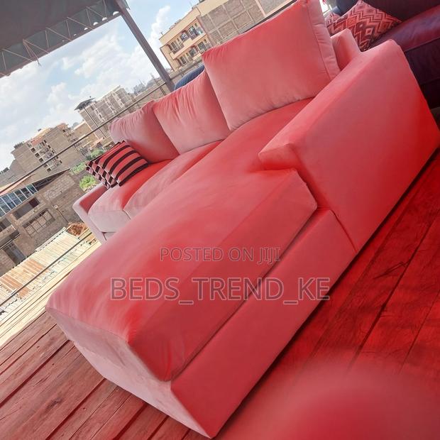 Elegant White 6 Seater Normal L Seat Sofa