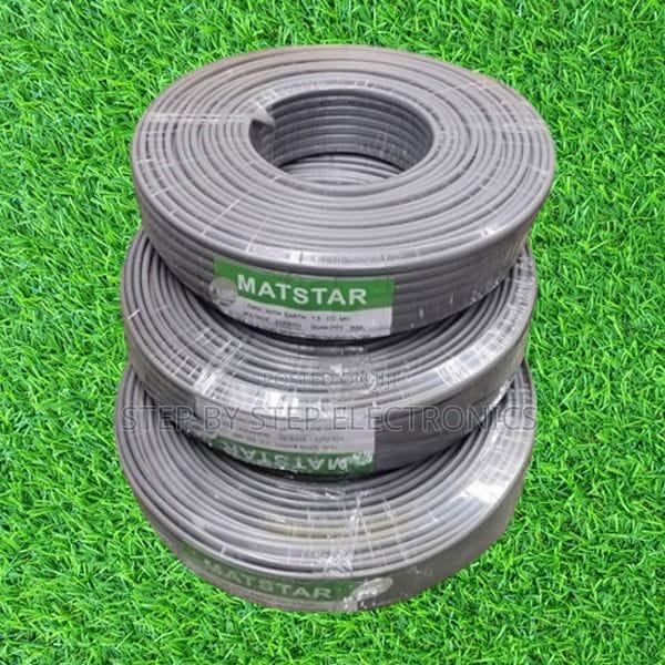 Grey in Color Matstar 1.5mm Twin With Earth Wiring Cable