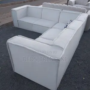 Unique 6 Seater L Seat Sofa Set With Throw Pillow