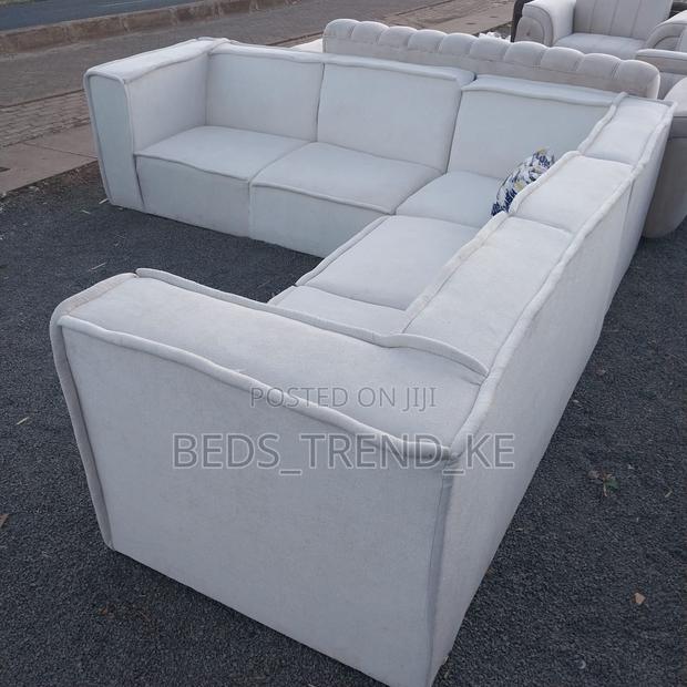 Unique 6 Seater L Seat Sofa Set With Throw Pillow