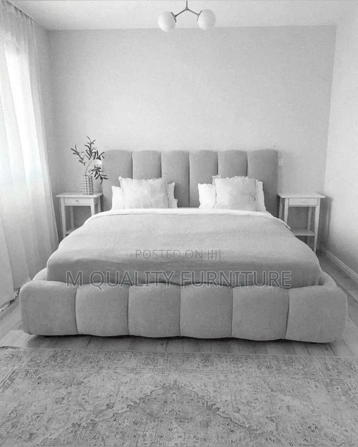 Light Gray 5 by 6 Modern Quality Bed