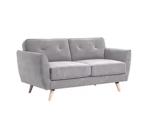 White Gray 2 Seater Modern Sofa