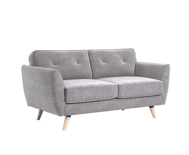 White Gray 2 Seater Modern Sofa
