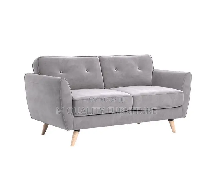 White Gray 2 Seater Modern Sofa