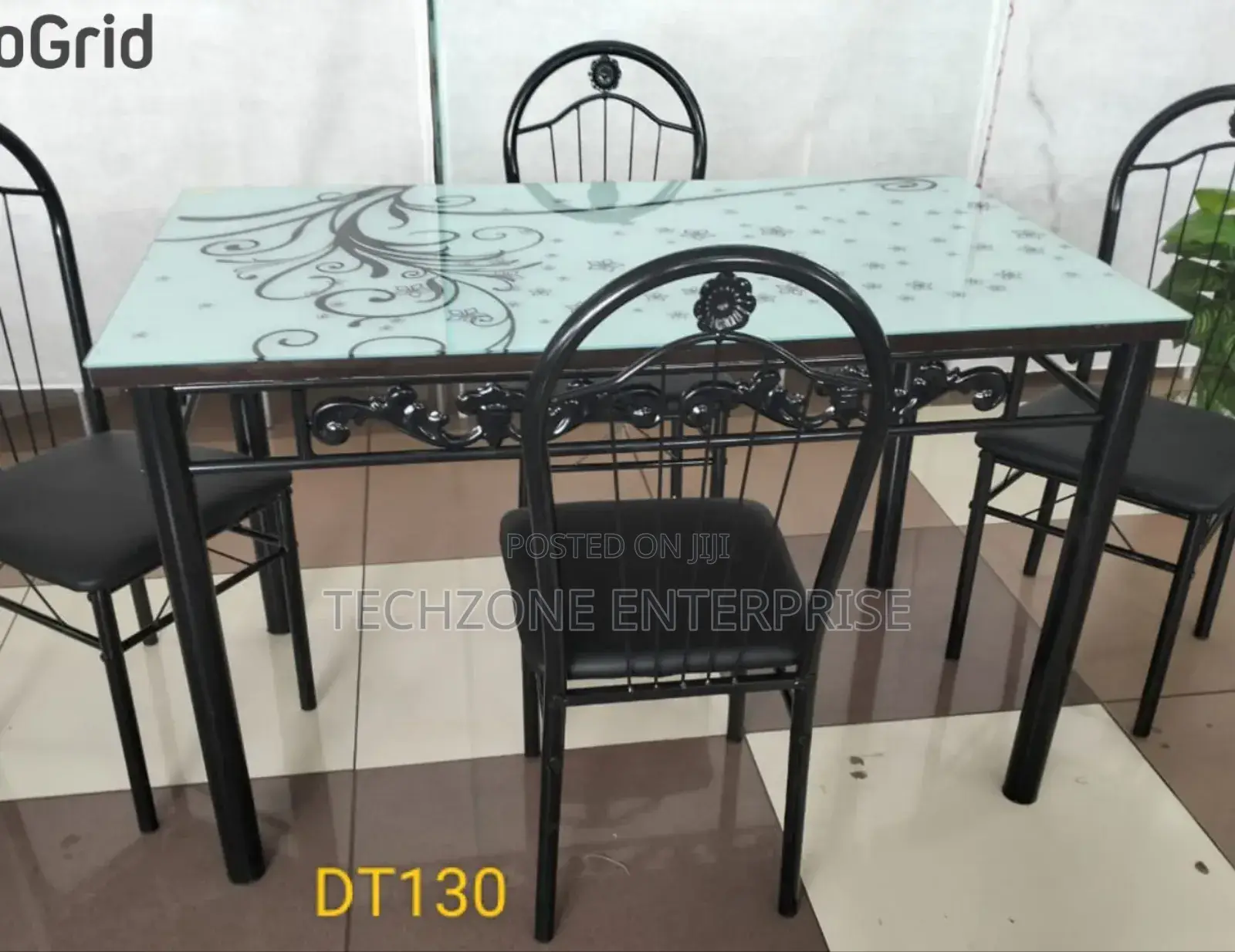 Executive Modern White 4 Sitter Dinning Table
