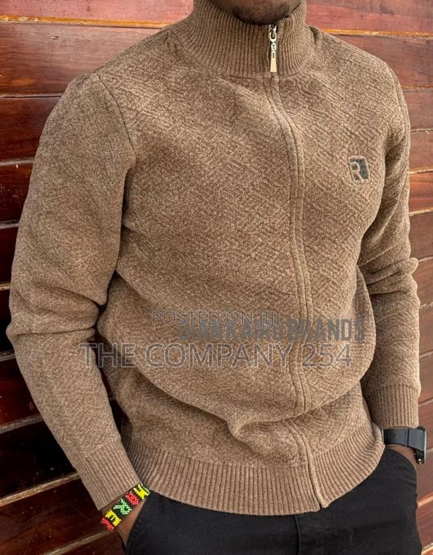 Fluffy Warm Designer Quality Mens' Zipped Sweaters Fleece - thumbnail 4