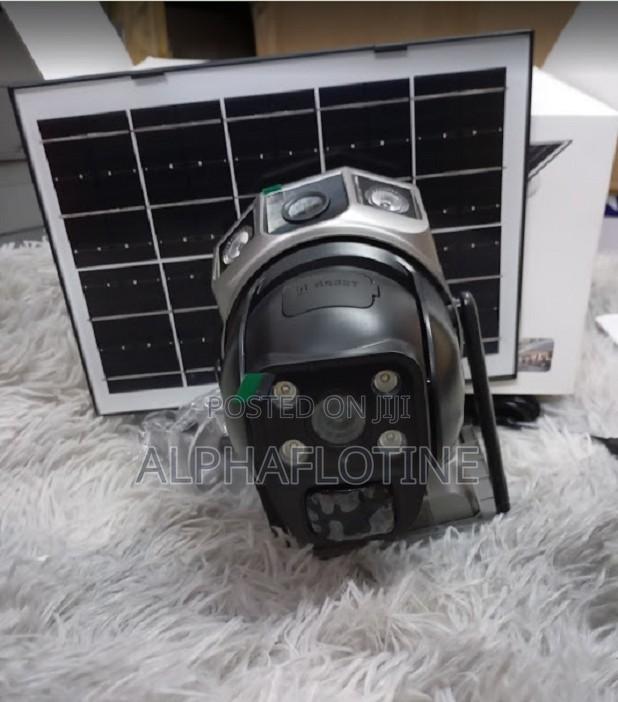 V380 4g Solar Dual Lens Camera With Siren