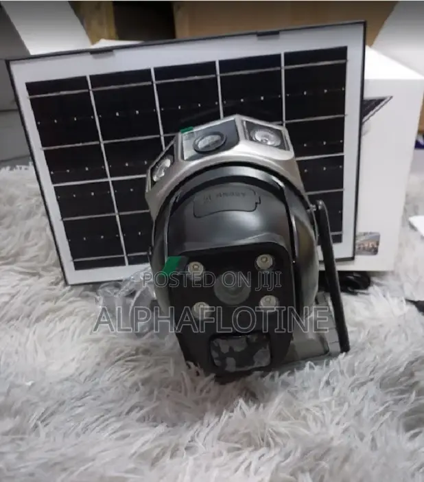 V380 4g Solar Dual Lens Camera With Siren
