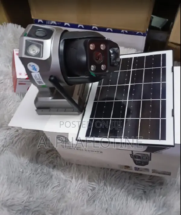 Dual Lens CCTV Monitor Wireless Solar Camera