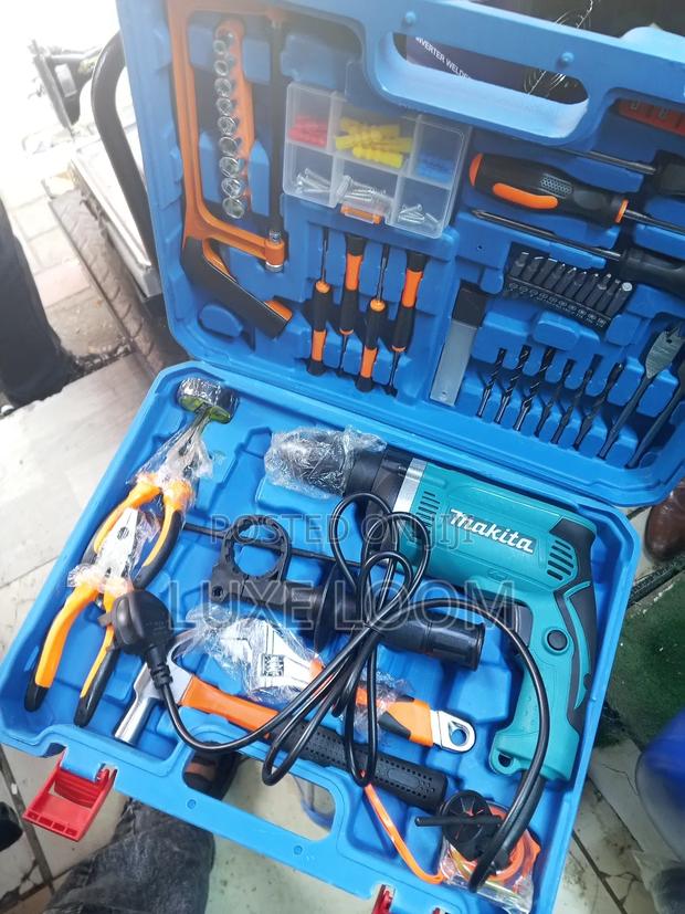 Complete Makita Corded Electric Drillset - main view