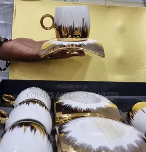 6 Cups With Saucers Beautiful Pieces