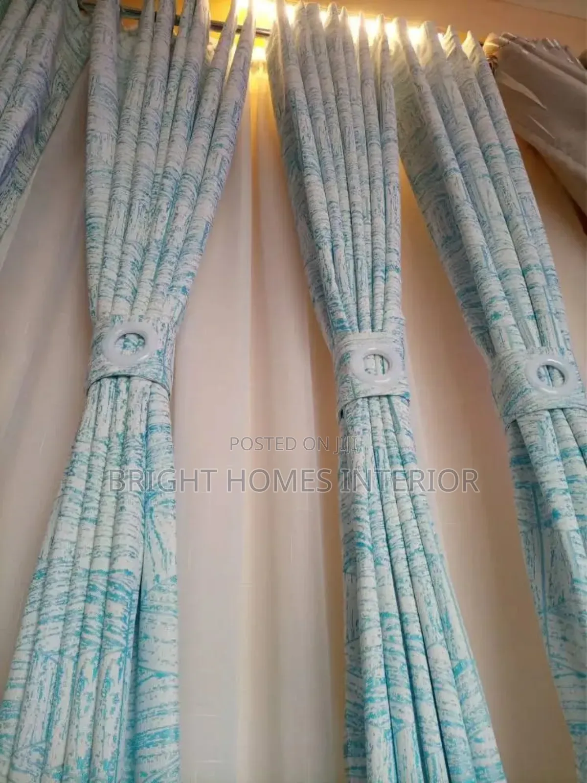 Blue Patched Curtain Quality Designer Curtain