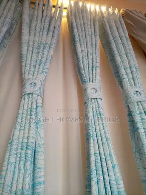 Blue Patched Curtain Quality Designer Curtain