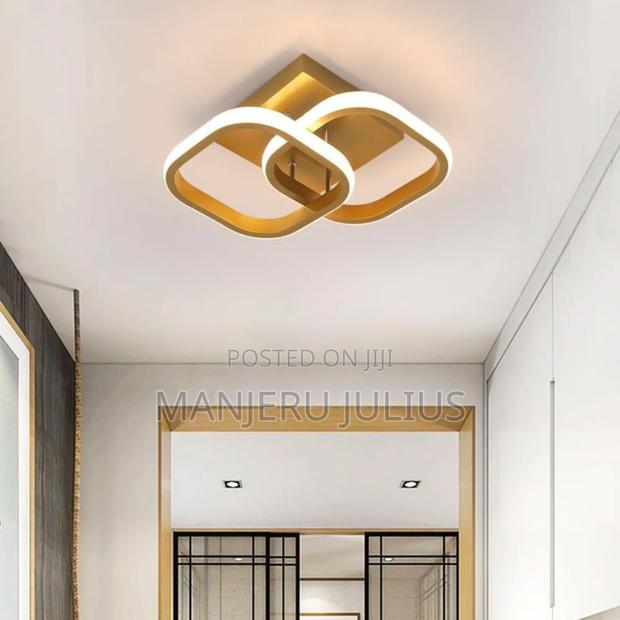 Gold Square Led Ceiling Light - main view