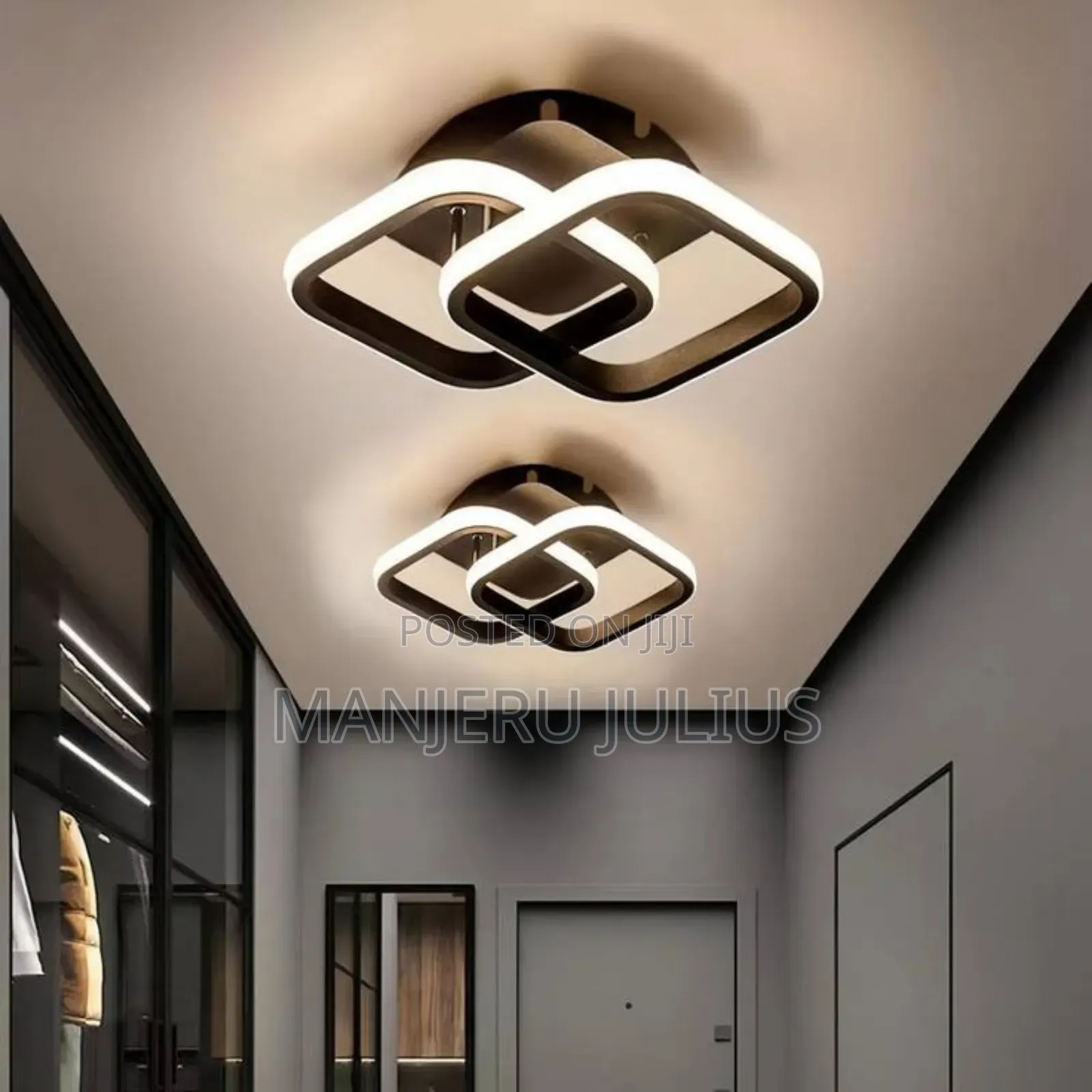 Led Square Black Ceiling Light