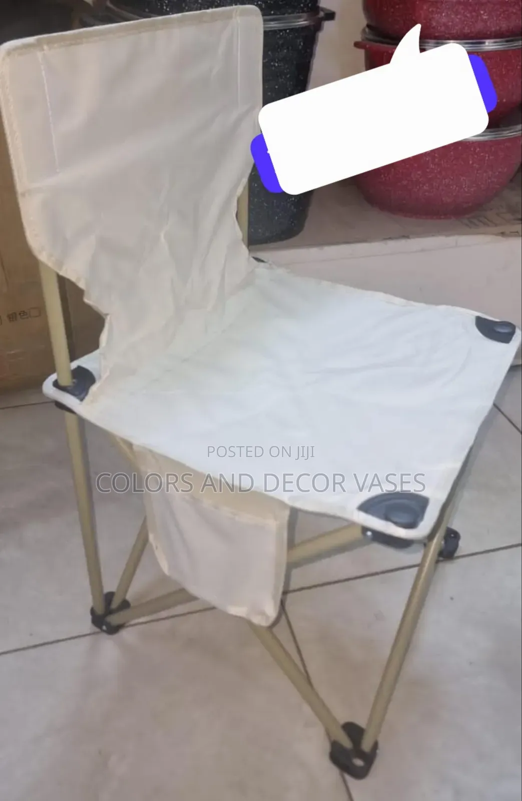 Foldable Metallic Frame Water Proof Canvas Camping Chair