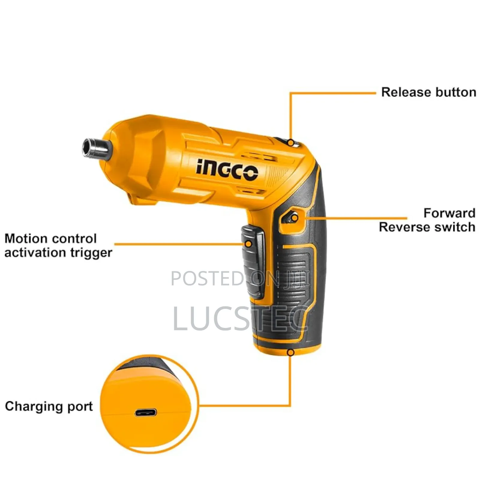 Ingco 4v Electric Cordless Screwdriver,