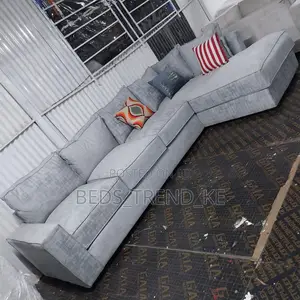 Stylish Gray 6 Seater Modern L Seat Sofa
