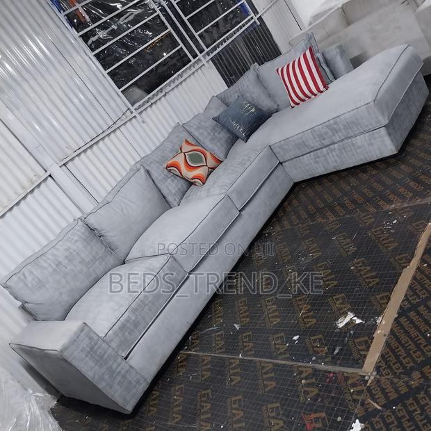 Stylish Gray 6 Seater Modern L Seat Sofa