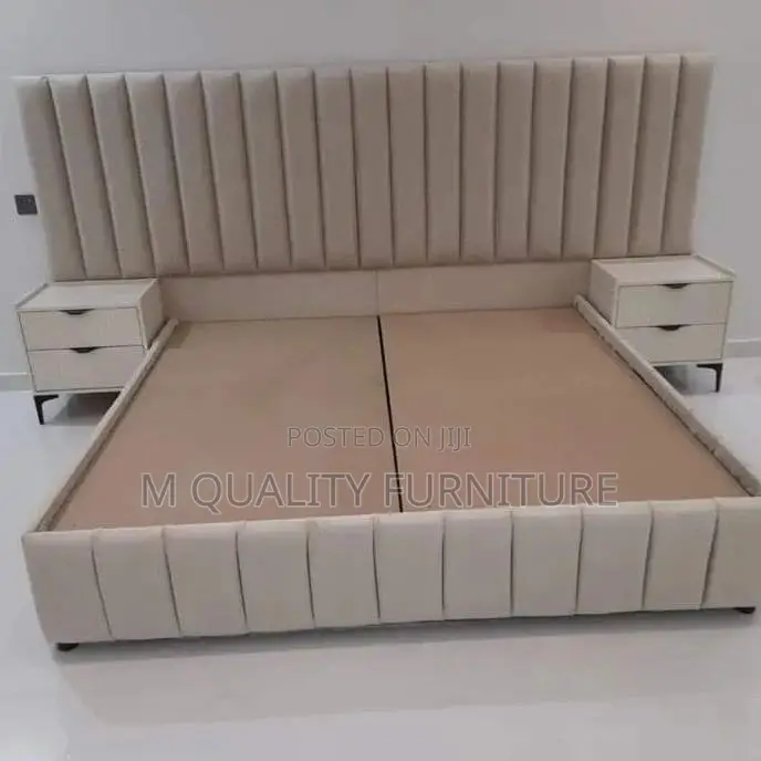 6 by 6 Extended King Bed With Side Drawers