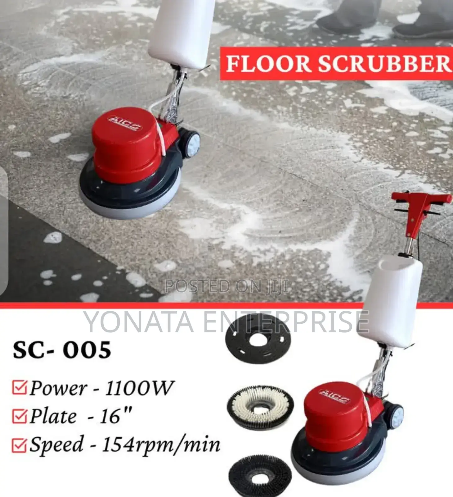 3 Brushes Floor Scrubber Aico Japan Brand
