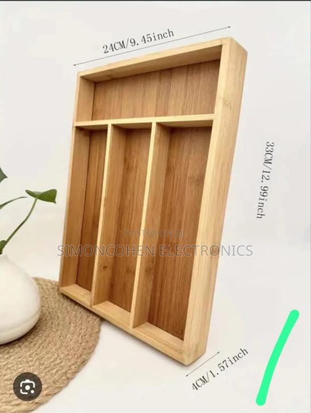 Fixed Bamboo Drawer Cutlery Organizer - thumbnail 2