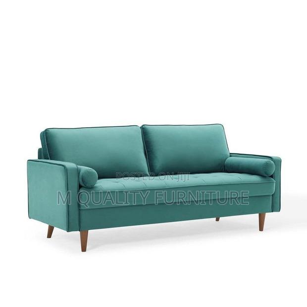 Light Green3 Seater Chesterfield Cushioned Sofa