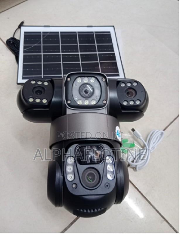 4g Simcardtriple Lens Wireless Solar CCTV Camera/Ip66outdoor