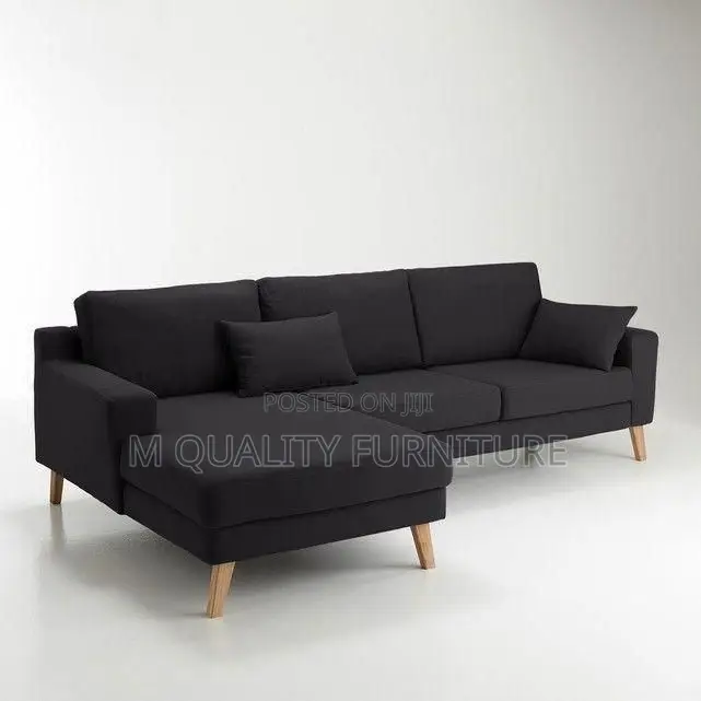 Black6 Seater L Shaped Quality Sofa