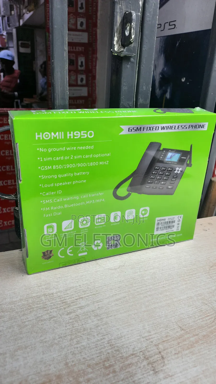 Homii H950 GSM Fixed Wireless Phone- Dual Sim Card Slots.