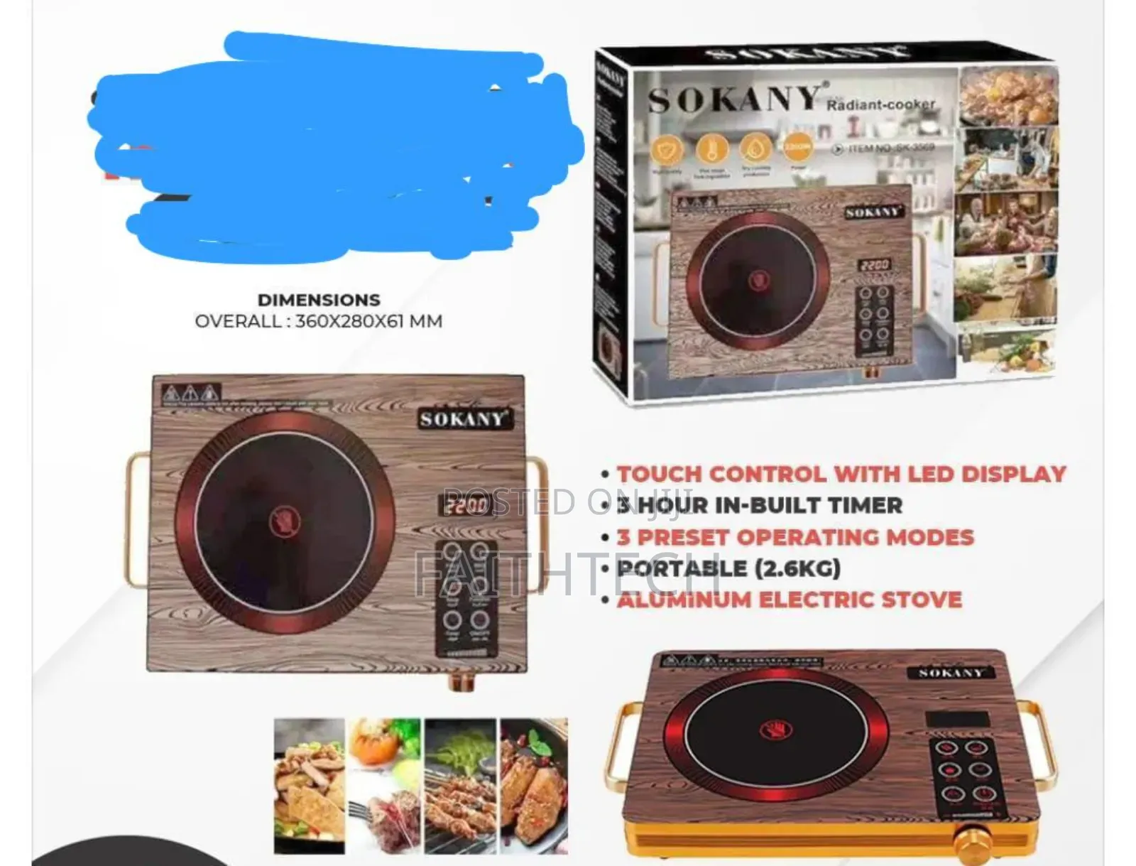 *Single Plate Sokany Radiant Cooker
