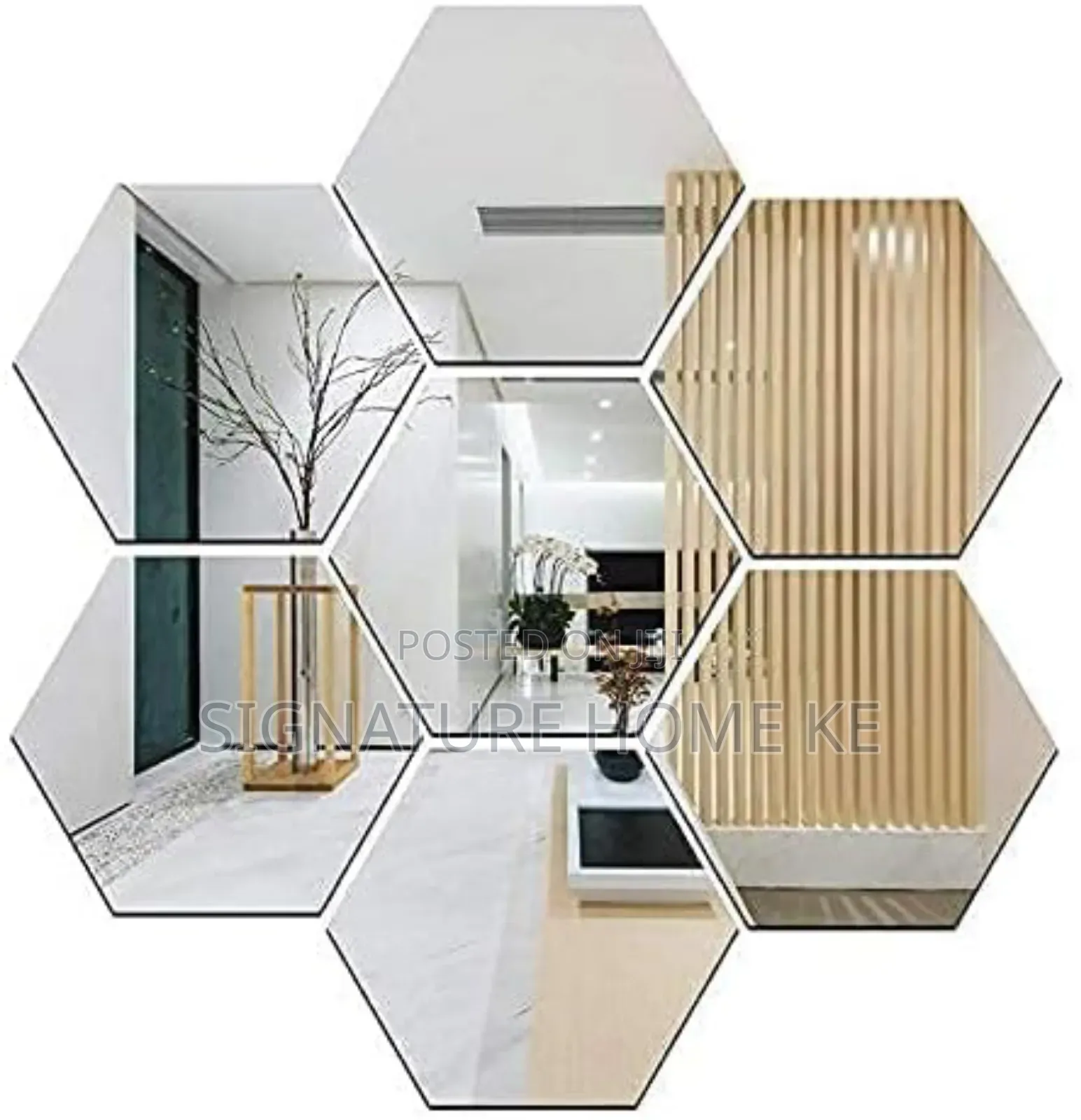 12pcs Hexagonal Acrylic Mirrors