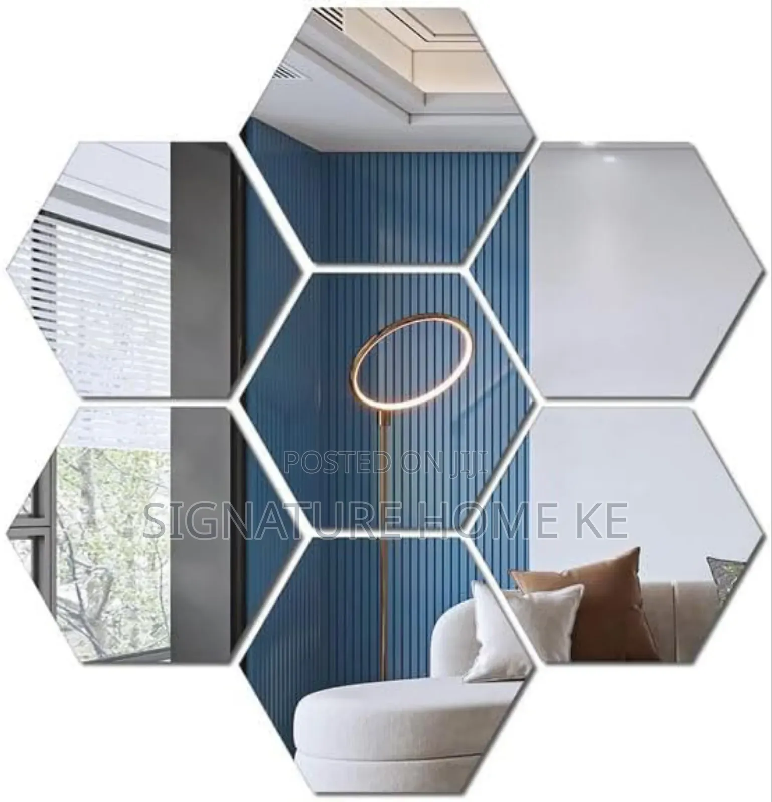 12pcs Hexagonal Acrylic Mirrors