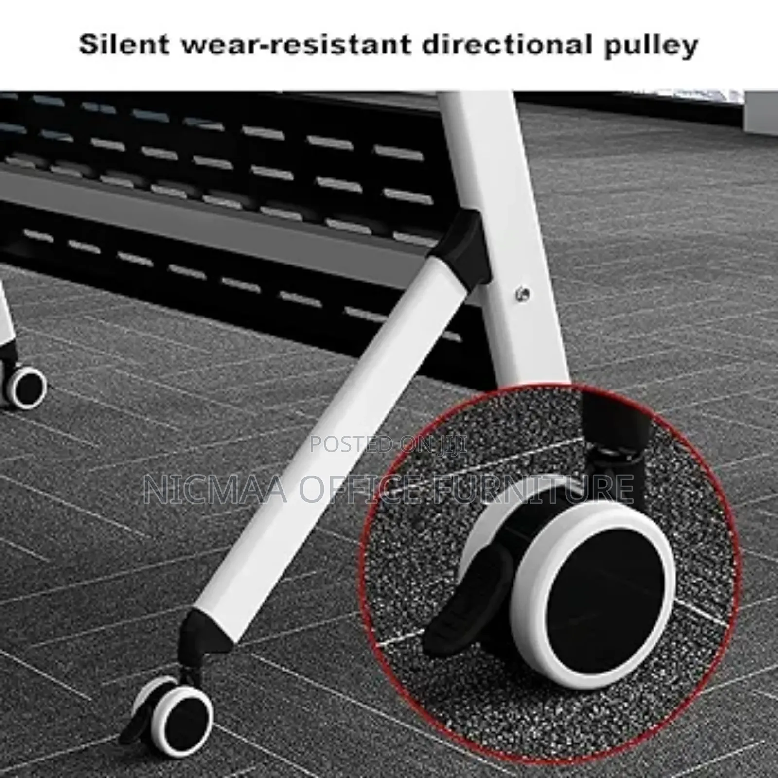 Foldable Conference Table With Wheels Sturdy Frame