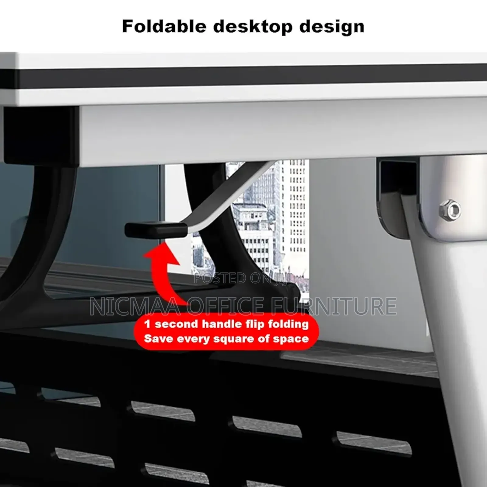 Foldable Conference Table With Wheels Sturdy Frame