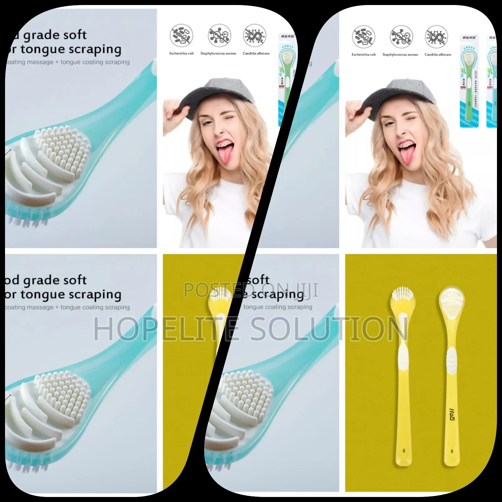 Double Sided Silicon Tongue Cleaner