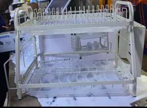 2 Tire Dishrack White 
Advanced Stainless Steel White Coated