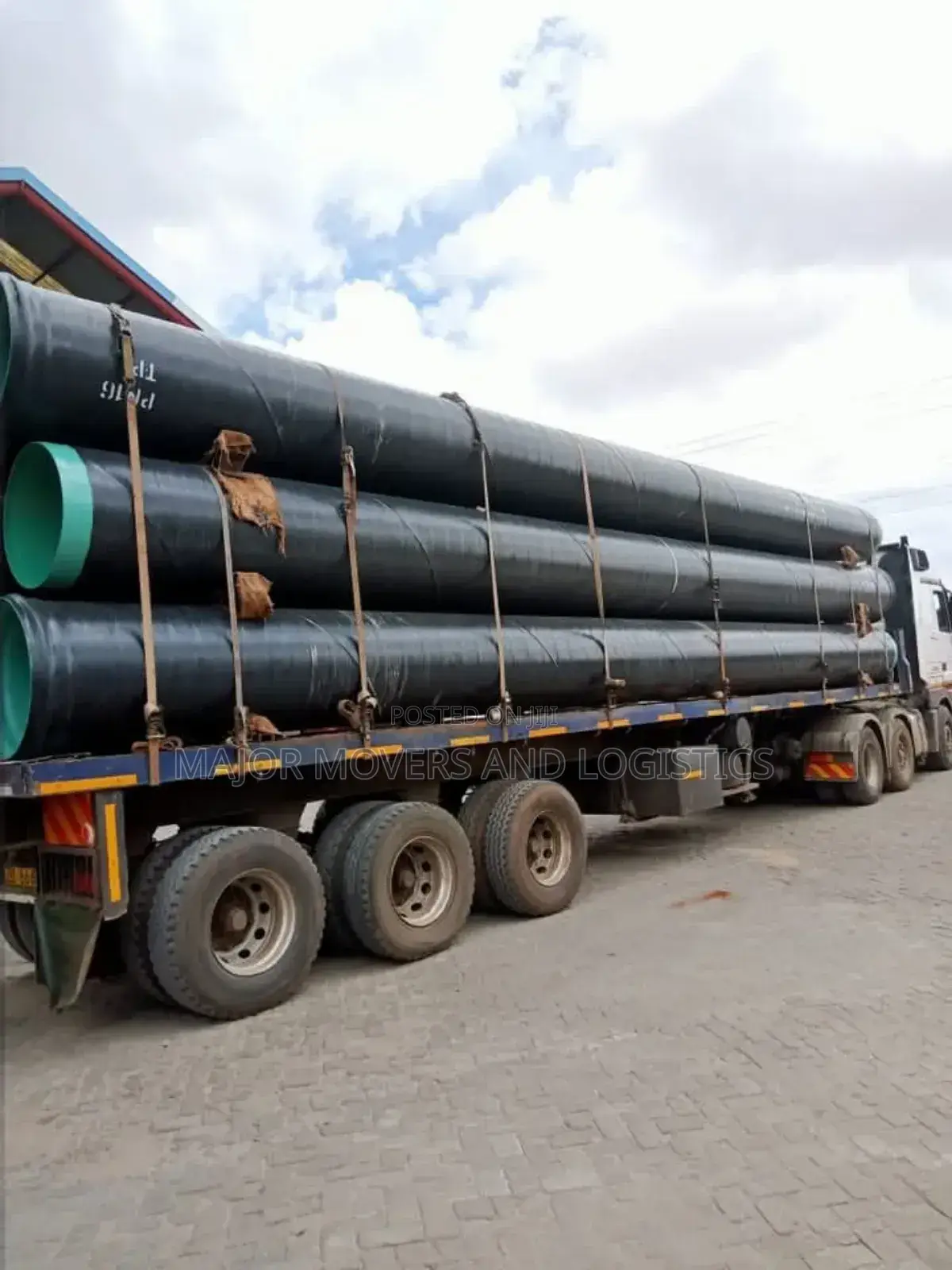 Flatbed Trailer for Transport of Goods Accessible.